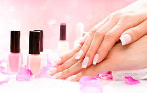 Manicure and Hands Spa. Beautiful Woman hands closeup. Manicured